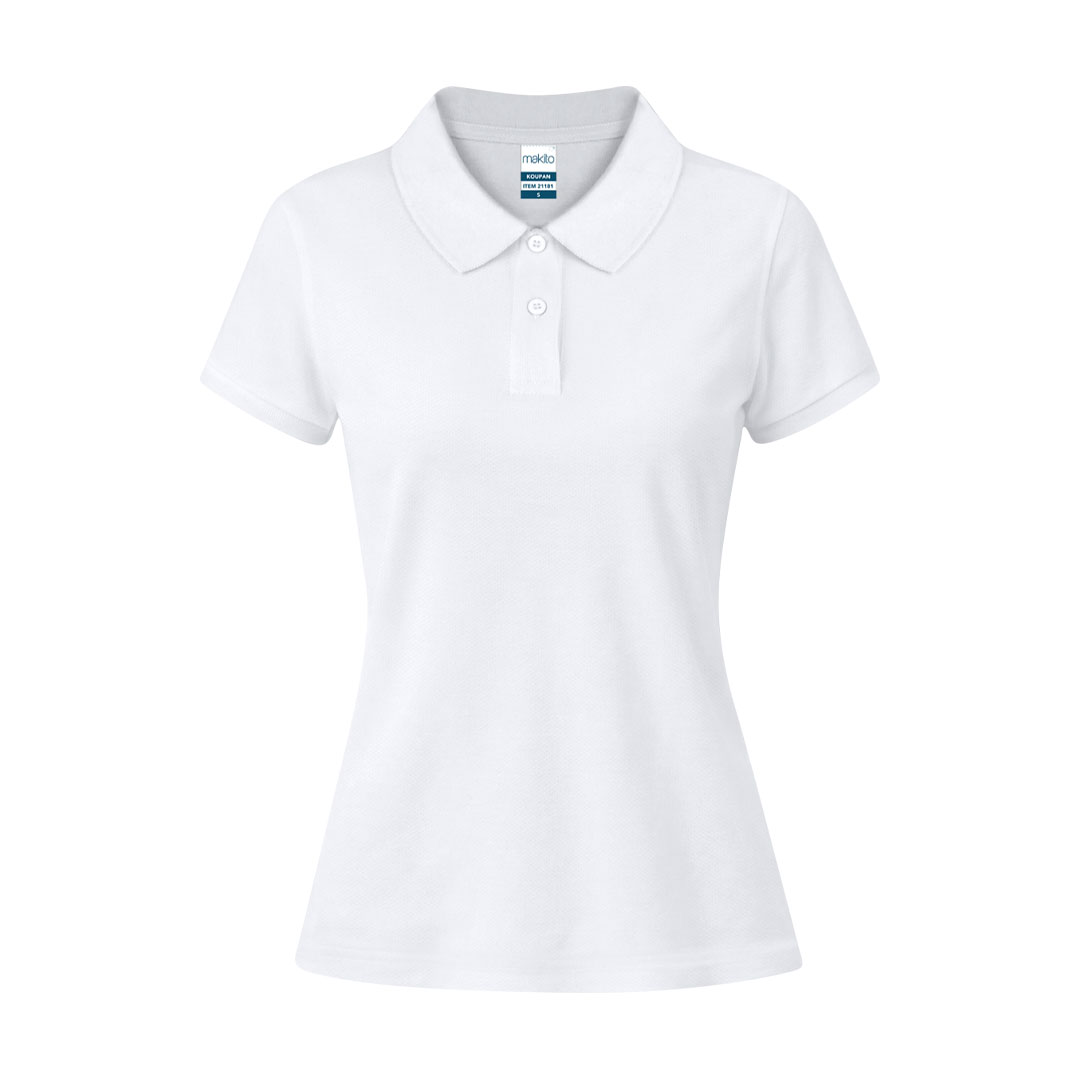 Damska biała koszulka polo Koupan P171926T MKT-21182-W