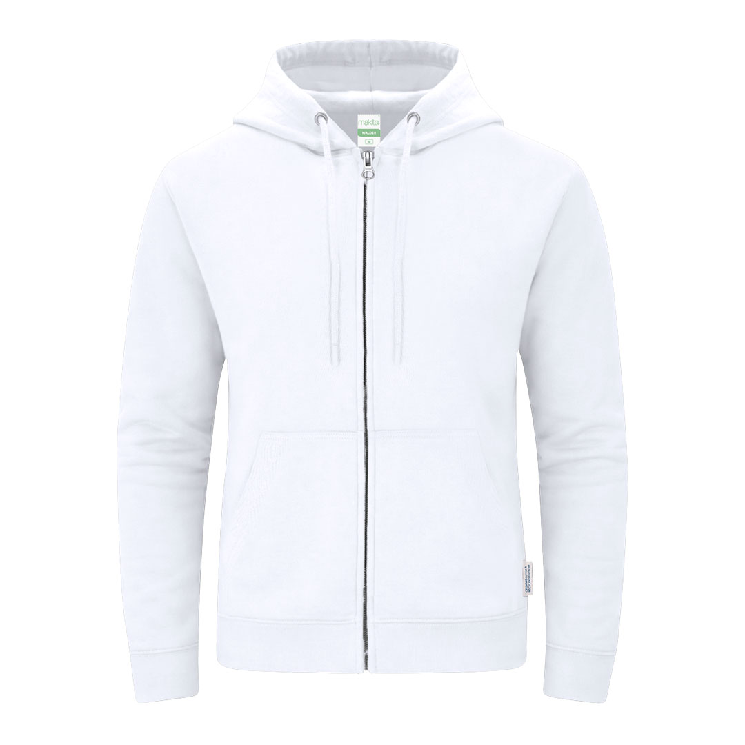 Bluza z kapturem i zamkiem dla dorosłych Walder P172295T biały Bluza z kapturem i zamkiem dla dorosłych Walder P172295T biały