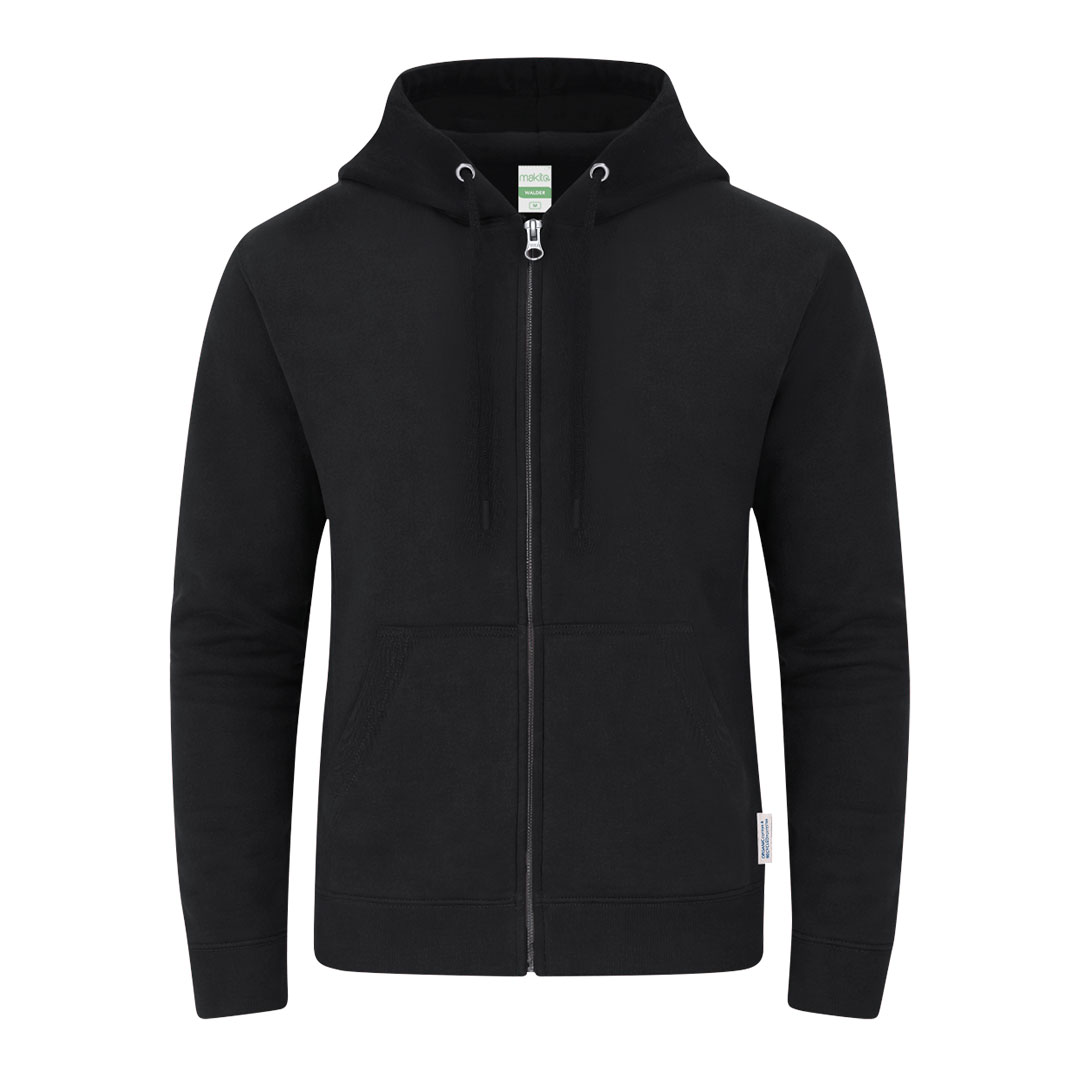 Bluza z kapturem i zamkiem dla dorosłych Walder P172295T czarny Bluza z kapturem i zamkiem dla dorosłych Walder P172295T czarny