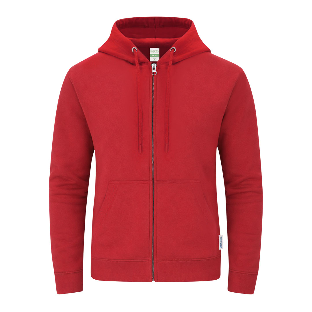 Bluza z kapturem i zamkiem dla dorosłych Walder P172295T czerwony Bluza z kapturem i zamkiem dla dorosłych Walder P172295T czerwony