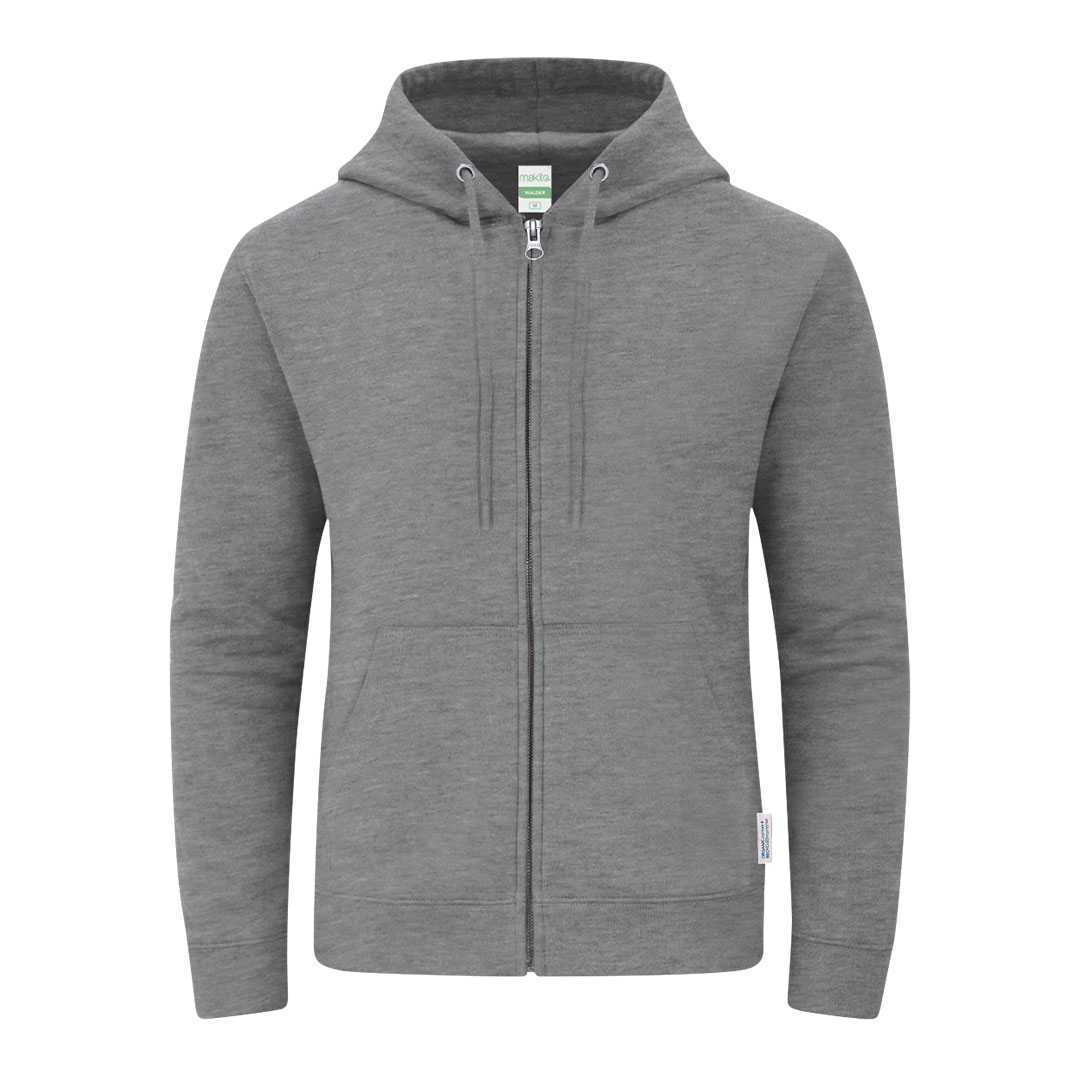 Bluza z kapturem i zamkiem dla dorosłych Walder P172295T szary Bluza z kapturem i zamkiem dla dorosłych Walder P172295T szary