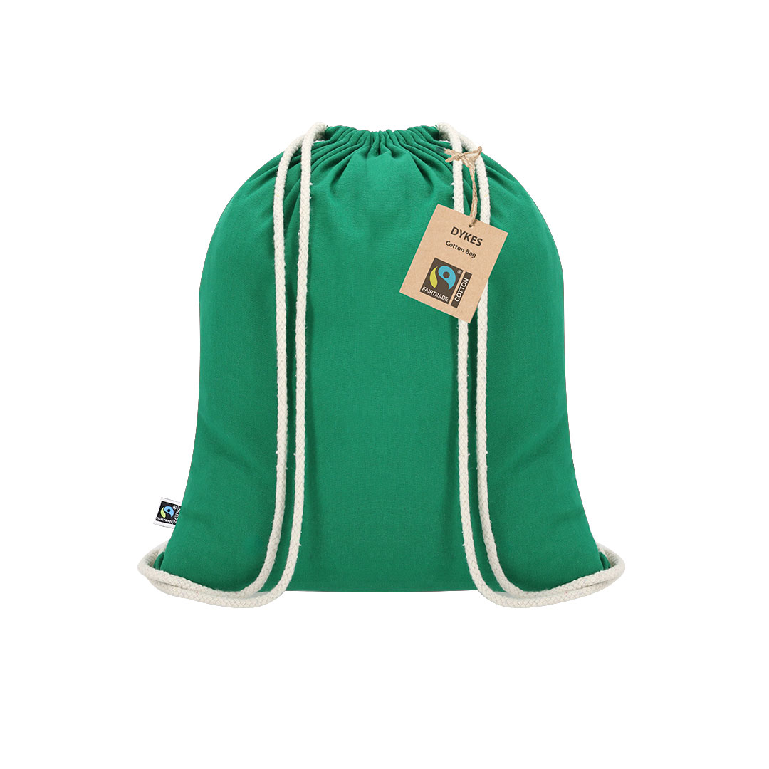 Worek ze sznurkiem Dykes Fairtrade P173389T zielony