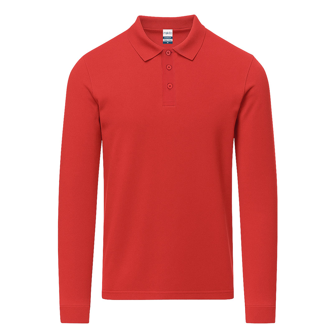 Adult Colour Polo Shirt Charlot P175057T czerwony