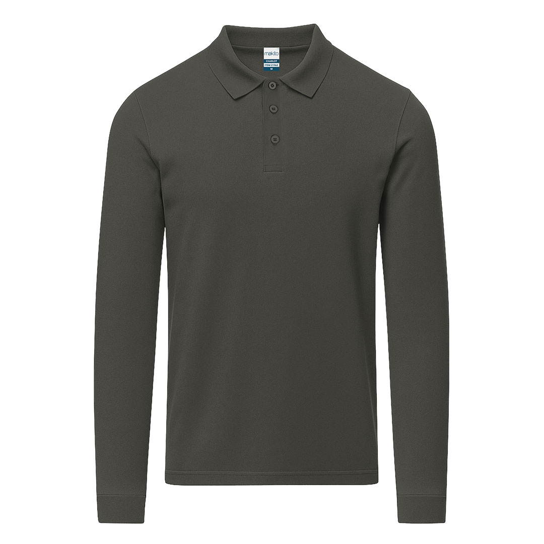 Adult Colour Polo Shirt Charlot P175057T ciemnoszary