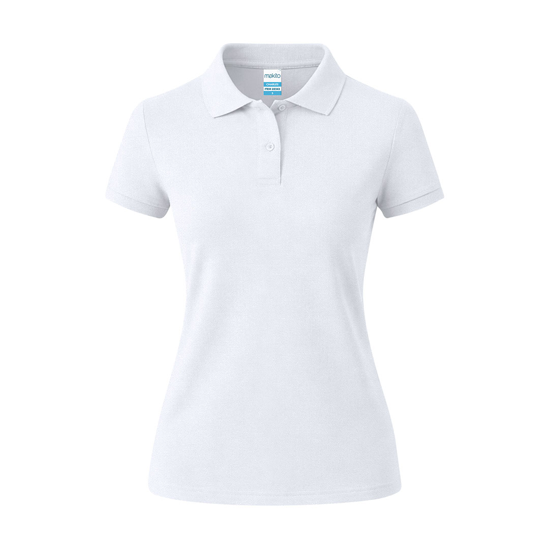 Damska biała koszulka polo Charles P176564T MKT-22342-W