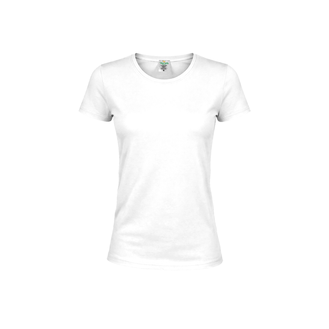 Damski biały T-shirt "keya" WCS150 P164717T MKT-5867-W Damski biały T-shirt "keya" WCS150 P164717T MKT-5867-W