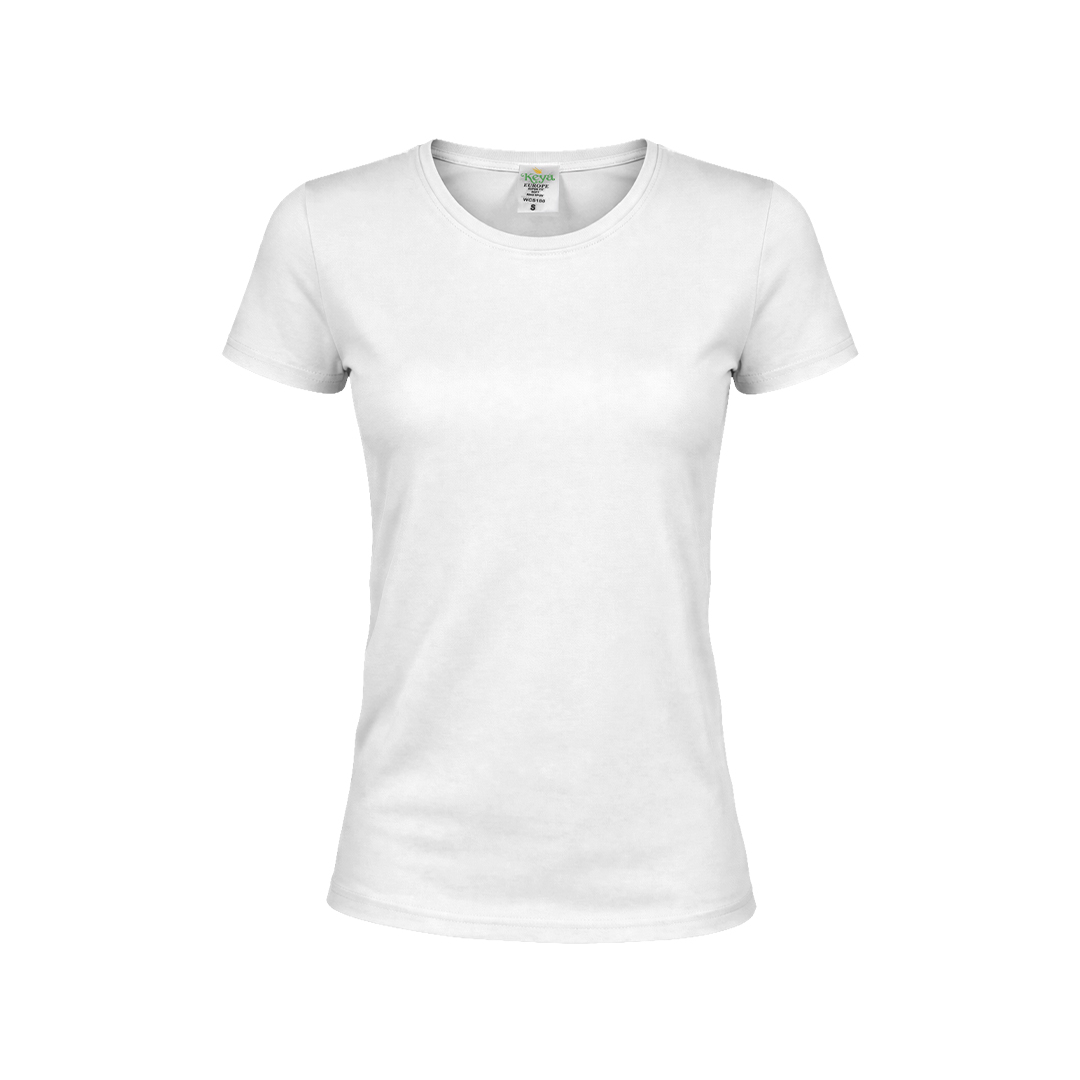 Damski biały T-shirt "keya" WCS180 P164782T MKT-5869-W Damski biały T-shirt "keya" WCS180 P164782T MKT-5869-W