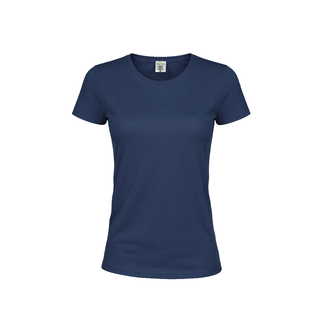 Damski kolorowy T-shirt "keya" WCS180 P164787T granatowy