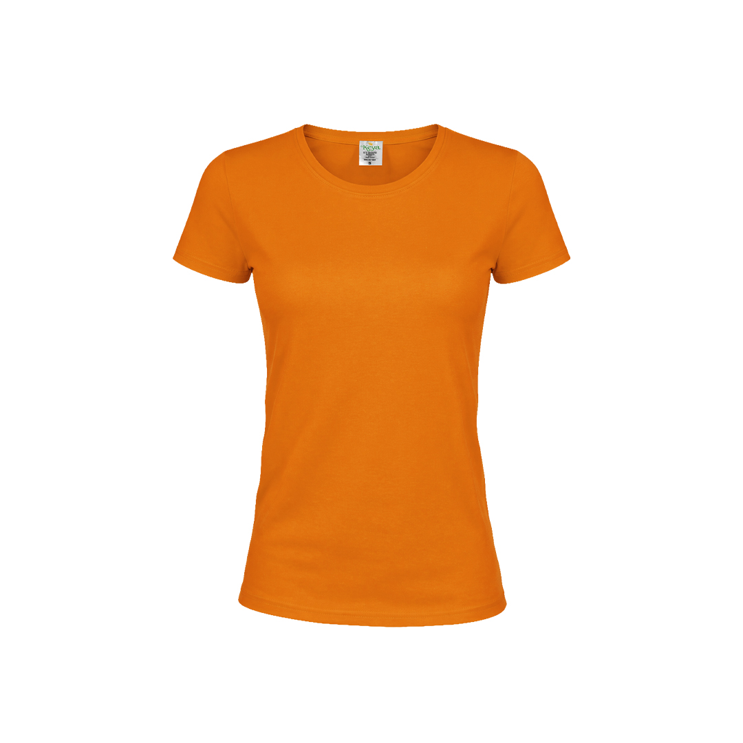 Damski kolorowy T-shirt "keya" WCS180 P164787T pomarańczowy