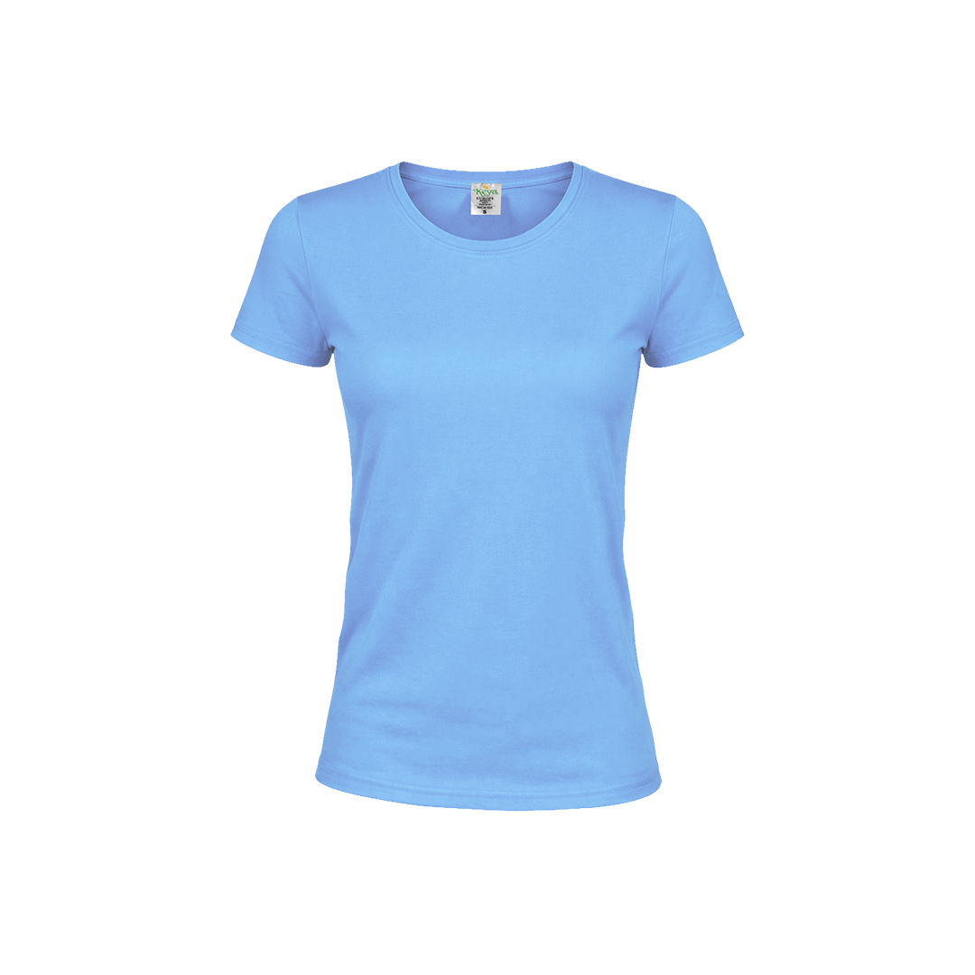 Damski kolorowy T-shirt "keya" WCS180 P164787T błękitny