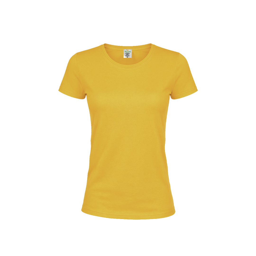 Damski kolorowy T-shirt "keya" WCS180 P164787T złoty