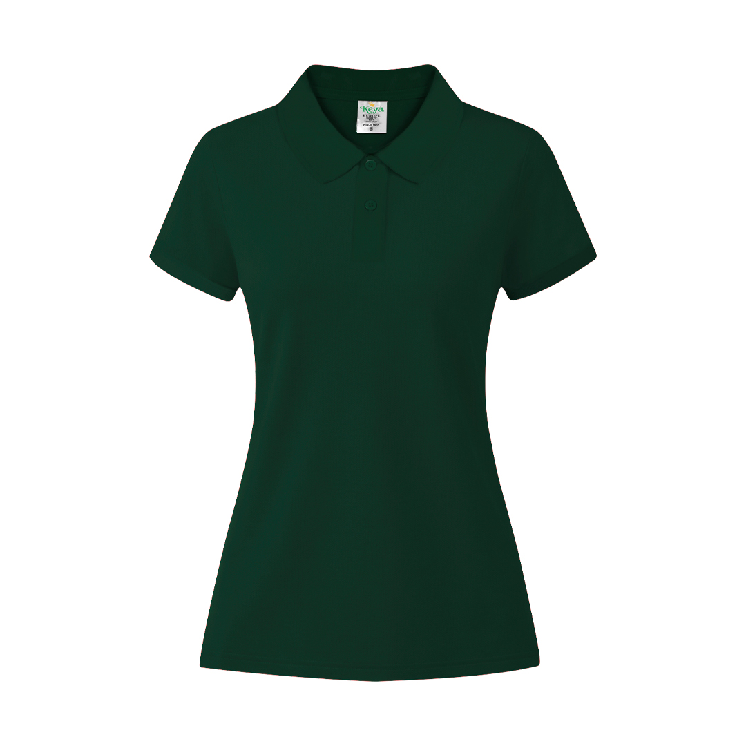 Damskie kolorowe polo "keya" WPS180 P164857T zielony butelkowy
