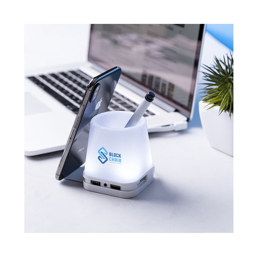 Pojemnik na długopisy z hubem USB Belind P165094T MKT-5964BLAS/T