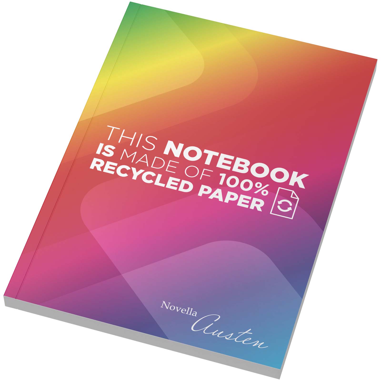 Notatnik Novella Austen w formacie A5 z miękką okładką wykonaną z papieru z recyklingu – 100 kartek w linie P179750C PFC-21091001