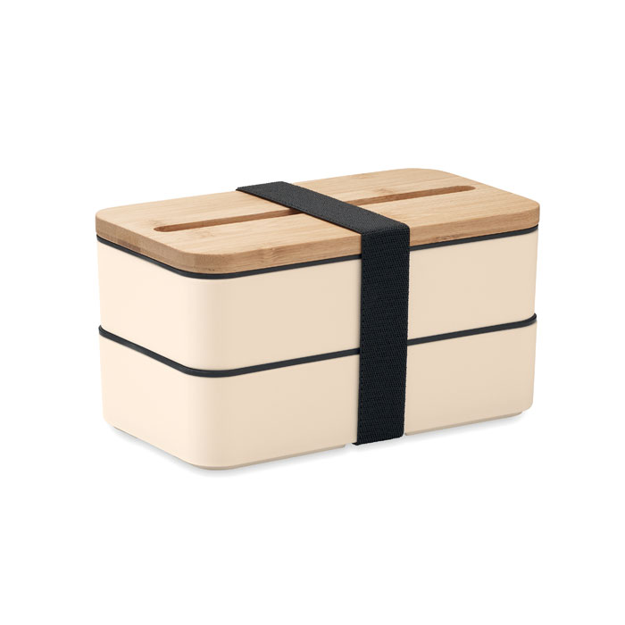 Lunch box z PP z P051095O bezowy Lunch box z PP z P051095O bezowy