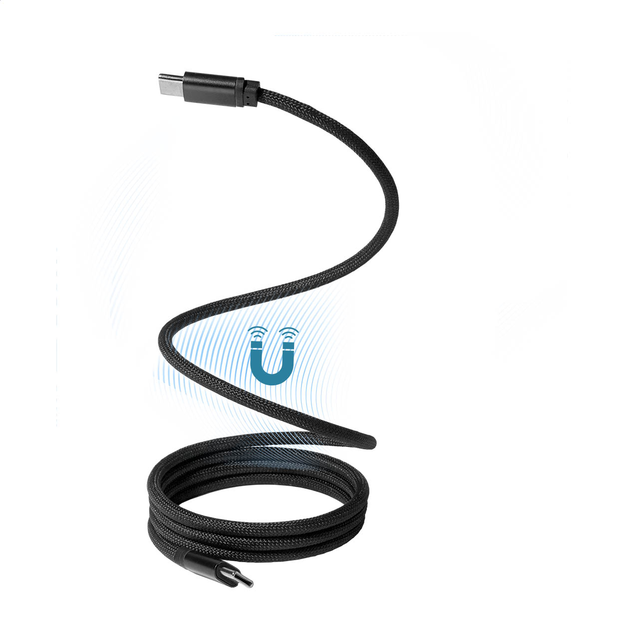 Magnetický 60W kabel USB-C Magsle P180476D czarny